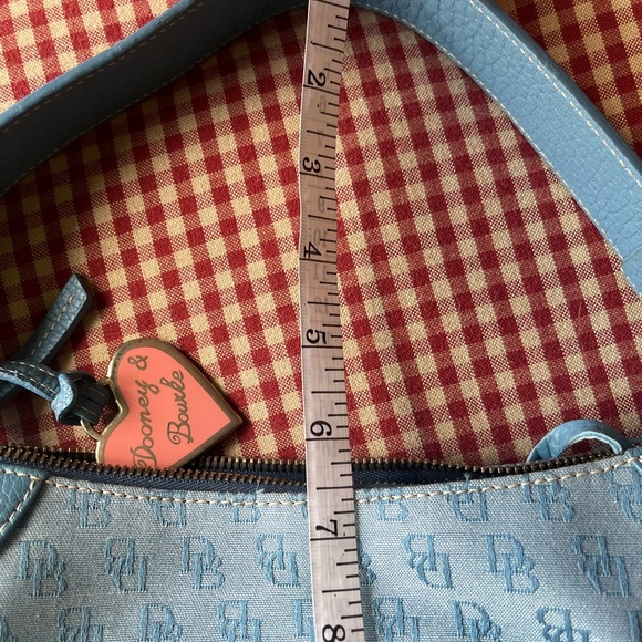 Vintage Dooney Bourke Signature Initials Blue Y2K 90s Shoulder Bag Purse - Picture 10 of 10